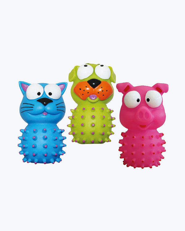 Іграшка-масажер CaniAMici для собак, з пискавкою, колір в асортименті, 1 шт