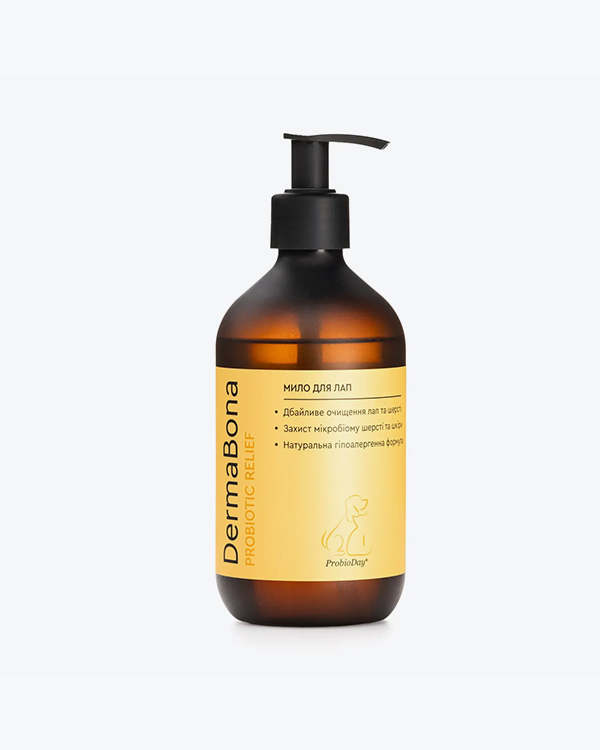Мило рідке ProbioDay DermaBona з пробіотиками, для догляду за лапами домашніх тварин, 500 мл
