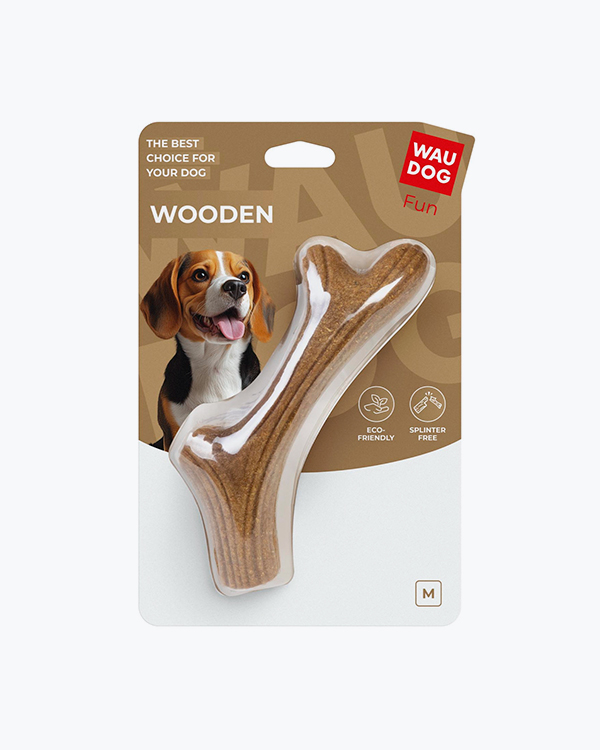 Іграшка для собак WAUDOG Fun Wooden Ріг жувальний, дерево, полімер, розмір M