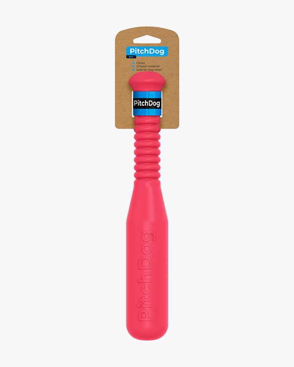 Ігрова бита для апортировки PitchDog, довжина 35 см, діаметр 6 см, рожева
