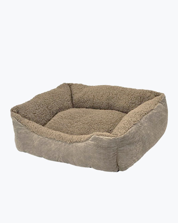 Лежак Nobby Classic Teddy для котів та собак, коричневий, 50 х 40 см