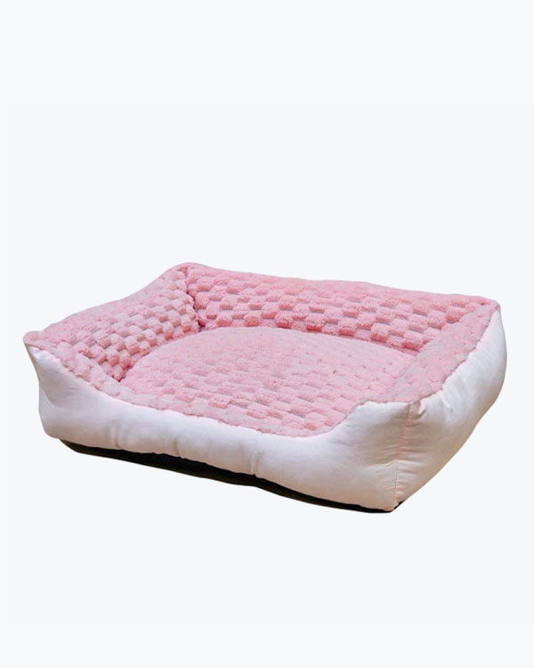 Лежак Nobby Classic Diamond для котів та собак, рожевий, 50 × 40 × 17 см