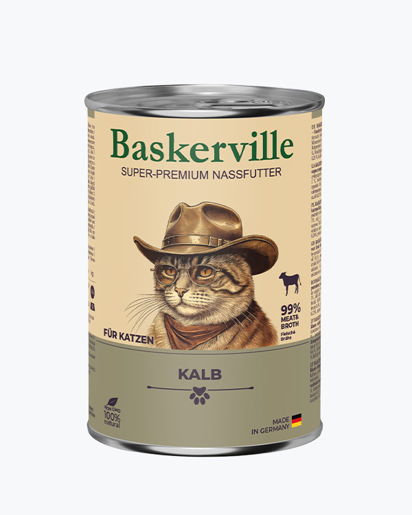 Baskerville Телятина повнораціонний вологий корм суперпреміум класу для котів, 400 г