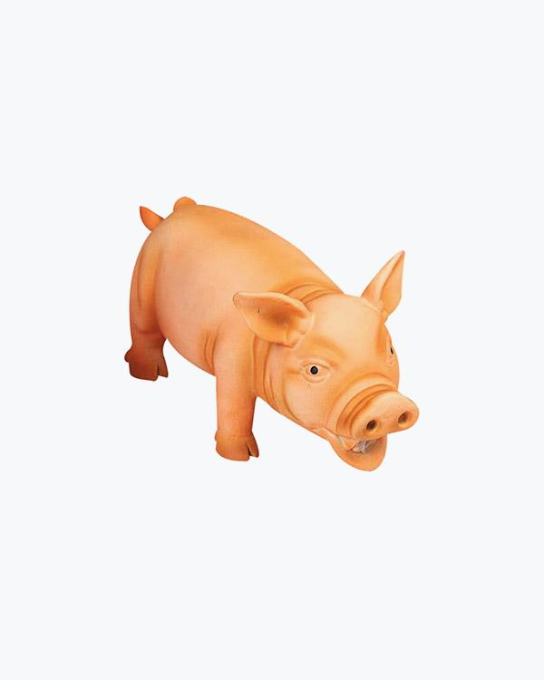 Игрушка для собак Flamingo Orange Pig оранжевый хрюкающий поросенок