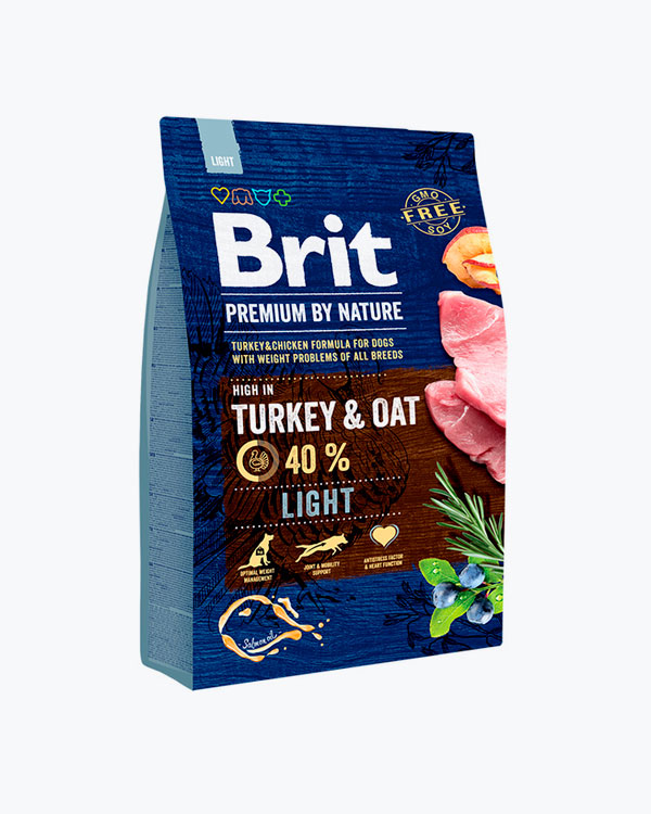 УЦІНКА - Сухий корм для собак з надмірною вагою Brit Premium Light 3 кг (індичка)