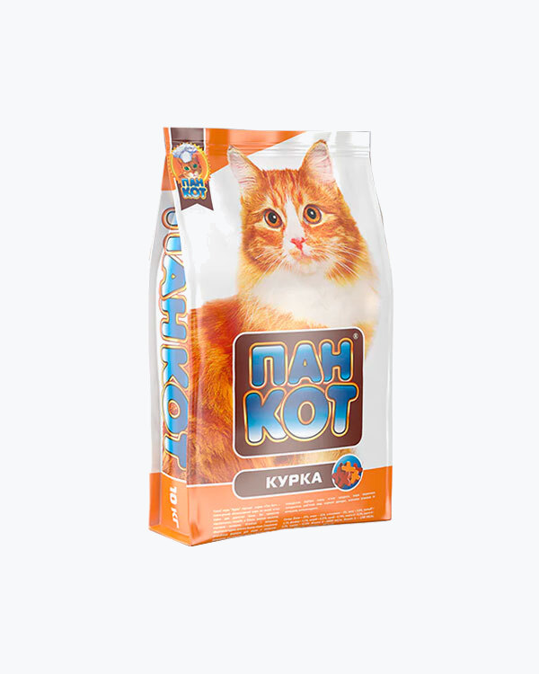 УЦІНКА - Сухий корм Пан-Кот для котів, курка, 10 кг