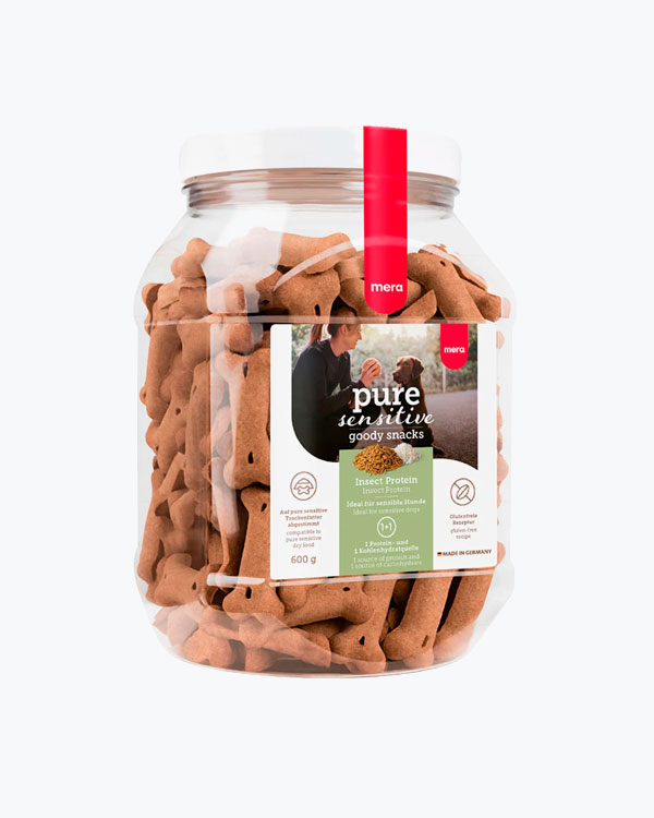 УЦІНКА - Ласощі для собак MERA pure sensitive, з білком з комах, 600г