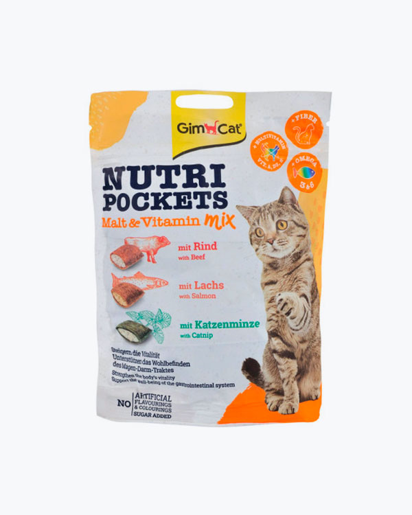 Вітамінні ласощі GimCat Nutri Pockets для котів для зміцнення імунітету мультивітамін мікс, 150 г - фото 1