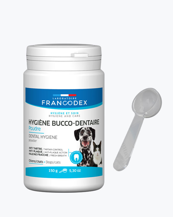 Порошок Francodex Power Toothpaste від зубного нальоту, для собак та котів, 150 г