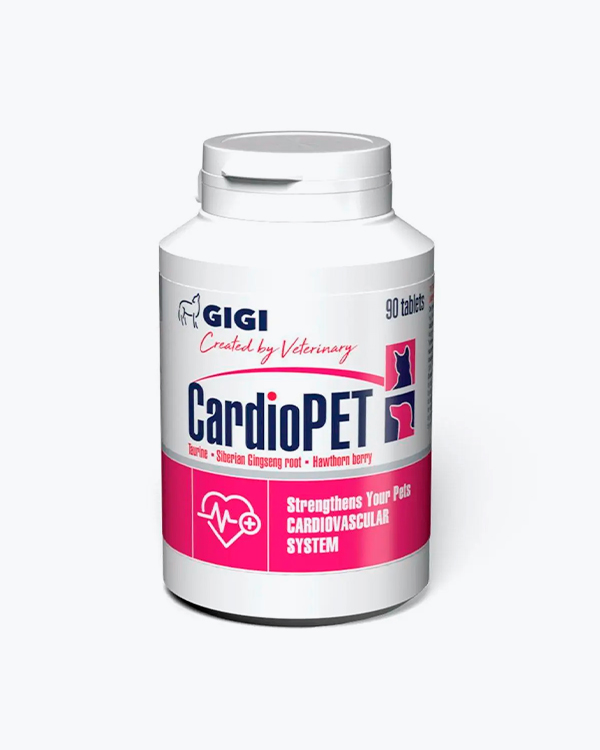 Добавка GiGi Cardio Pet, для серцево-судинної системи собак та котів, 90 таб