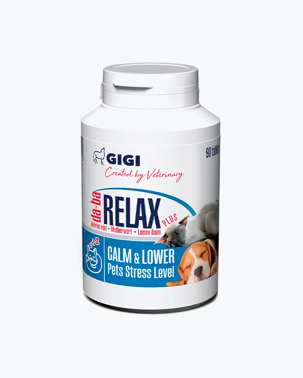 Добавка GiGi da-ba Relax Plus, для зміцнення нервової системи собак та котів, 90 таб