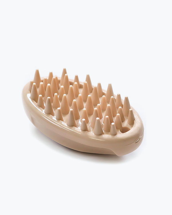 Масажна щітка DoggyMan Rubber Brush Mini, для собак і котів, бежева