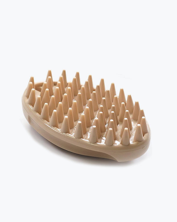 Масажна щітка DoggyMan Rubber Brush, для собак і котів з короткою шерстю, бежева