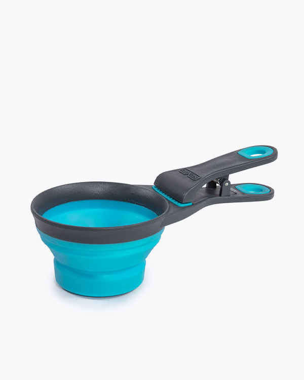 Мірний стакан Dexas Collapsible KlipScoop складний на кліпсі, 240 мл, блакитний