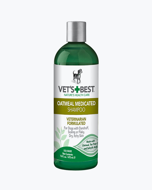 Шампунь Vet's Best Oatmeal Med Shampoo, для собак, від лупи та лущення, 470 мл
