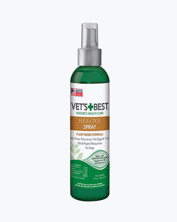 Спрей Vet's Best Natural Flea&Tick Spray, для собак, від бліх, кліщів та москітів, 236 мл